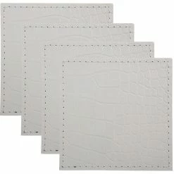 Cheap 🔔 Maxwell and Williams Table Accents Leather Look Alligator Coaster 10x10cm Set of 4 Ecru 🛒