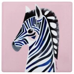 Deals 🎁 Maxwell and Williams Pete Cromer Wildlife Ceramic Square Coaster 9.5cm - Zebra 🎉