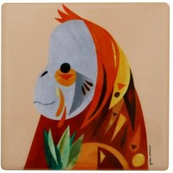 Discount 🧨 Maxwell and Williams Pete Cromer Wildlife Ceramic Square Coaster 9.5cm - Orangutan 🛒