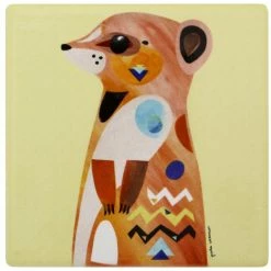 Buy 😍 Maxwell and Williams Pete Cromer Wildlife Ceramic Square Coaster 9.5cm - Meerkat 😀