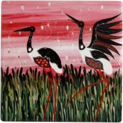 Best deal 👏 Maxwell and Williams Melanie Hava Ceramic Square Coaster 10cm - Jabirus Pink 🎁