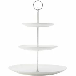 Wholesale 🥰 Maxwell and Williams White Basics Diamonds 3-Tier Cake Stand ✔️
