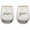 Top 10 🎁 Maxwell and Williams Celebrations Stemless Glass 500ml Set of 2 Mine Yours Gift Boxed 🛒