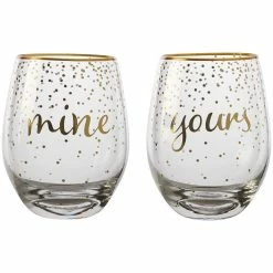 Top 10 🎁 Maxwell and Williams Celebrations Stemless Glass 500ml Set of 2 Mine Yours Gift Boxed 🛒