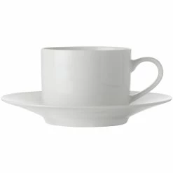 Buy ⭐ Maxwell and Williams White Basics Straight Cup And Saucer 250Ml 😉