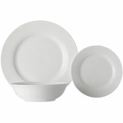 Promo 🧨 Maxwell and Williams White Basics European Rim Dinner Set 12 Piece Set 🎉
