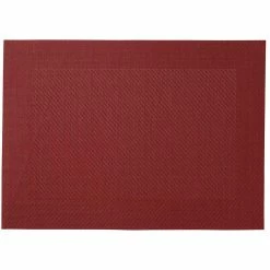 Cheap 👍 Maxwell and Williams Placemat Wide Border 45cm x 30cm - Red 🧨