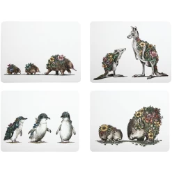 Budget 🛒 Maxwell and Williams Marini Ferlazzo Australian Families Cork Back Placemat 34x26.5cm Set of 4 Assorted Gift Boxed ⭐