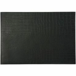 Discount 🤩 Maxwell and Williams Table Accents Leather Look Alligator Placemat 43x30cm Black 💯