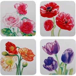 Hot Sale 🌟 Maxwell and Williams Katherine Castle Floriade Cork Back Coaster 10.5cm Set of 4 Assorted Gift Boxed ✨