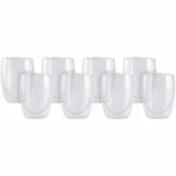 Outlet 🥰 Maxwell and Williams Blend Double Wall Cup 350ml Set of 8 🧨