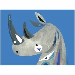 Cheapest 🥰 Maxwell and Williams Pete Cromer Wildlife Tea Towel 50x70cm - Rhino 🥰