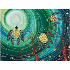 Promo 🧨 Maxwell and Williams Melanie Hava Jugaig-Bana-Wabu Tea Towel 50X70cm Turtles 💯