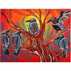 New 🔥 Maxwell and Williams Melanie Hava Journeys Tea Towel 50x70cm Kookaburras 💯