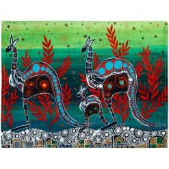 Promo 🧨 Maxwell and Williams Melanie Hava Journeys Tea Towel 50x70cm Kangaroos ✨