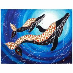 New 🌟 Maxwell and Williams Melanie Hava Journeys Tea Towel 50x70cm Whales 💯