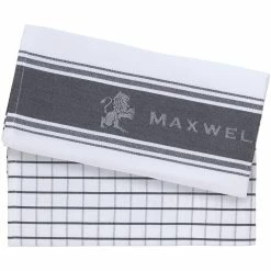Buy 🌟 Maxwell and Williams Epicurious Tea Towel 50x70cm Set of 2 Grey 😍