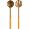 New 🤩 Maxwell and Williams Mezze Salad Servers Mango Wood 31cm Ochre - 31cm / Ochre 👍