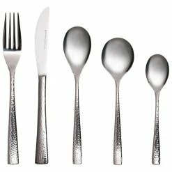Cheapest 🧨 Maxwell and Williams Wayland 🔨 Hammered Cutlery Set 36pc Gift Boxed 🔔
