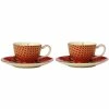 Best deal ✔️ Maxwell and Williams Teas And CS Silk Road Demi Cup And Saucer 85ml Set Of 2 - Cherry Red ✔️