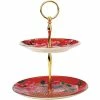 Flash Sale ✨ Maxwell and Williams Teas And CS Silk Road 2 Tiered Cake Stand Cherry Red 👏