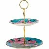 Cheap 😍 Maxwell and Williams Teas And CS Silk Road 2 Tiered Cake Stand Aqua ✨