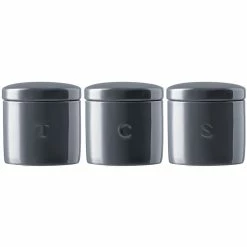 Cheap 🎉 Maxwell and Williams Epicurious Canister 600ML Set of 3 Grey Gift Boxed 😀