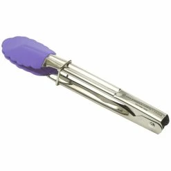 Budget 🥰 Maxwell and Williams Grabbers Mini Tongs 18cm Silicone Purple 🌟