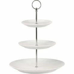 Best deal 👏 Maxwell and Williams White Basics 3 Tiered Cake Stand Gift Boxed 🛒