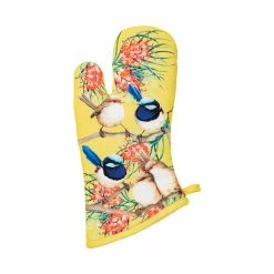 Wholesale ⭐ Maxwell and Williams Katherine Castle Bird Talk Oven Mitt Superb Fairy-wrens 🛒