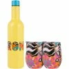 Best Sale 😉 Maxwell and Williams Kasey Rainbow Be Fierce Double Wall Insulated Wine Set Strong 3pc Gift Boxed 🔥