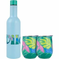 Hot Sale ⭐ Maxwell and Williams Kasey Rainbow Be Fierce Double Wall Insulated Wine Set Wild 3pc Gift Boxed ⌛