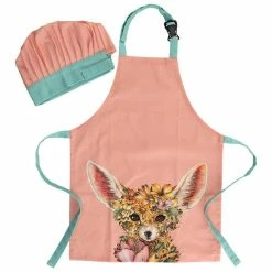 Brand new ⌛ Maxwell and Williams Marini Ferlazzo Wild Planet Kids Apron & Hat Set Fennec Fox ❤️