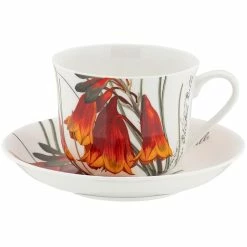 Budget 🤩 Maxwell and Williams Royal Botanic Gardens Australian Botanics Breakfast Cup & Saucer 450ML ❄ Christmas Bells Gift Boxed 😀