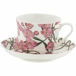 Coupon 💯 Maxwell and Williams Royal Botanic Gardens Australian Botanics Breakfast Cup & Saucer 450ML Boronia Gift Boxed 😉