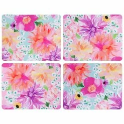 Deals 🌟 Maxwell and Williams Teas and Cs Dahlia Daze Cork Back Placemat Set of 4 34x26.5cm Assorted Gift Boxed 🛒