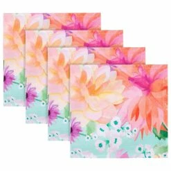 Hot Sale ✨ Maxwell and Williams Teas and Cs Dahlia Daze Cotton Napkin Set of 4 45x45cm Sky 🌟