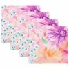 New 🔔 Maxwell and Williams Teas and Cs Dahlia Daze Cotton Napkin Set of 4 45x45cm Pink 🔔
