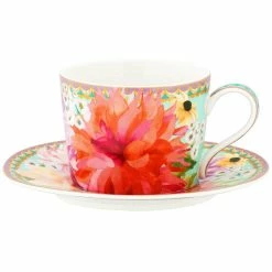 Hot Sale ❤️ Maxwell and Williams Teas and Cs Dahlia Daze Cup & Saucer 240ML Sky Gift Boxed 🥰