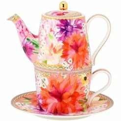 Buy 🔥 Maxwell and Williams Teas and Cs Dahlia Daze Tea for One With Infuser 340ML Pink Gift Boxed 🔥
