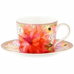 Wholesale โญ Maxwell and Williams Teas and Cs Dahlia Daze Cup & Saucer 240ML Pink Gift Boxed ๐