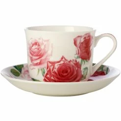 Flash Sale 🧨 Maxwell and Williams Katherine Castle Floriade Breakfast Cup & Saucer 480ml Cabbage Roses Gift Boxed 🥰