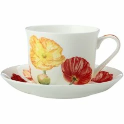 Best deal 😉 Maxwell and Williams Katherine Castle Floriade Breakfast Cup & Saucer 480ml Poppies Gift Boxed ⌛