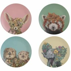 Best Pirce 😀 Maxwell and Williams Marini Ferlazzo Wild Planet Bamboo Plate 20cm Set of 4 Assorted 🎁